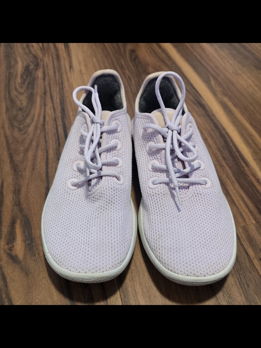 allbirds Women’s Light Lavender Knit Lace-Up Sneakers Size 11, Guc